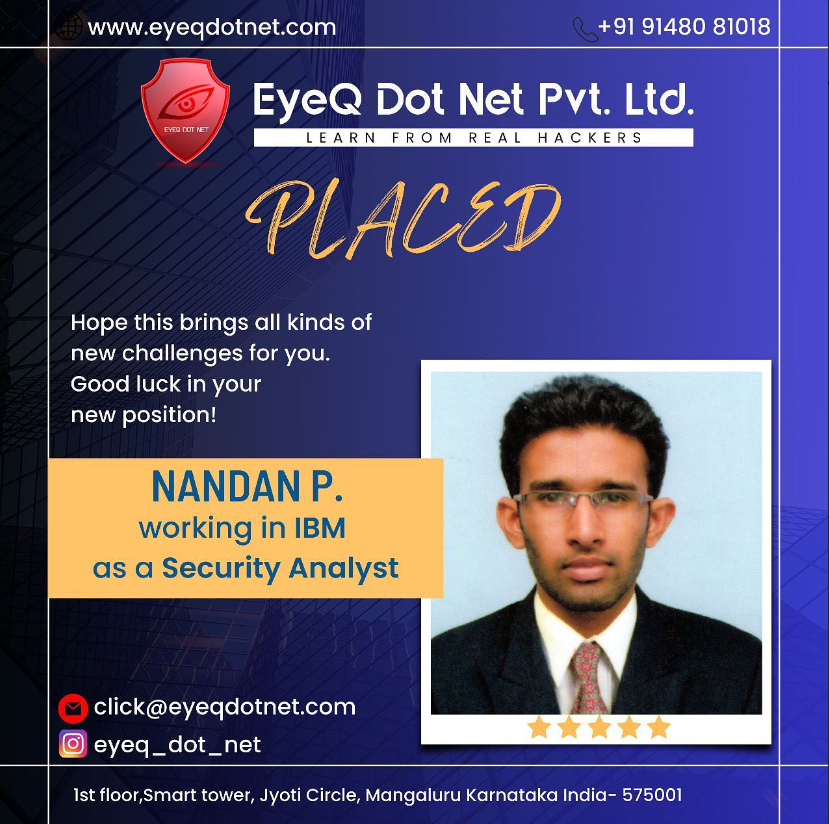 EyeQ Dot Net job oriented cyber security course