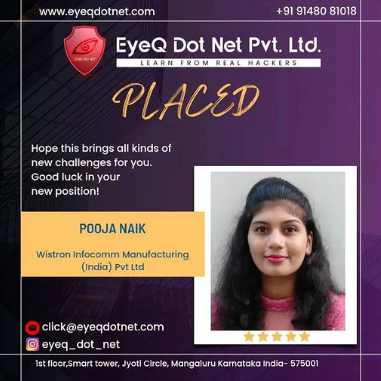 EyeQ Dot Net Job Placement pooja