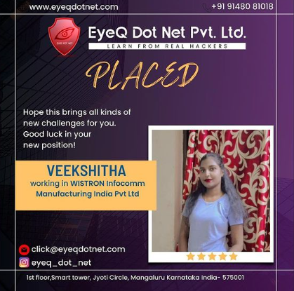 EyeQ Dot Net Job Placement veehshita