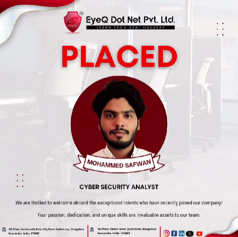 EyeQ Dot Net Job Placement safwan